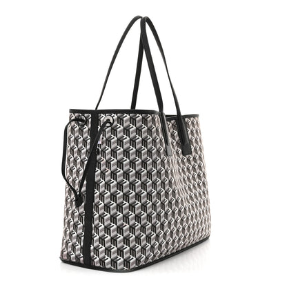 MCM Visetos Large Liz Reversible Shopper Tote Black 7 of 26