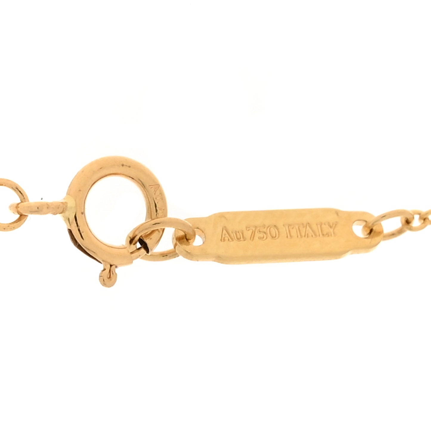 18K Yellow Gold Diamond Small T Smile Pendant Necklace