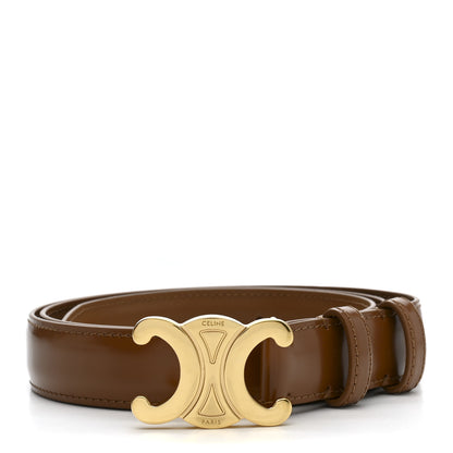 Celine Box Calfskin Medium 25mm Triomphe Belt 95 Tan 1 of 6