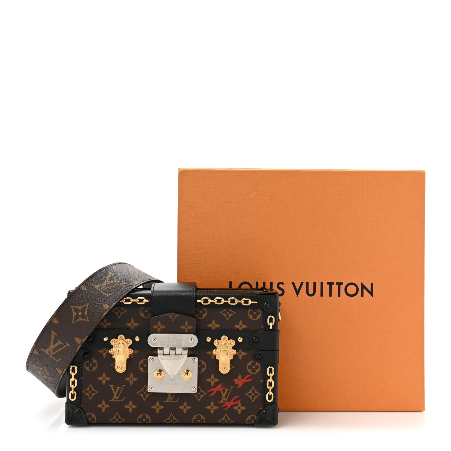 Louis Vuitton Monogram Chain Petite Malle Black 12 of 12