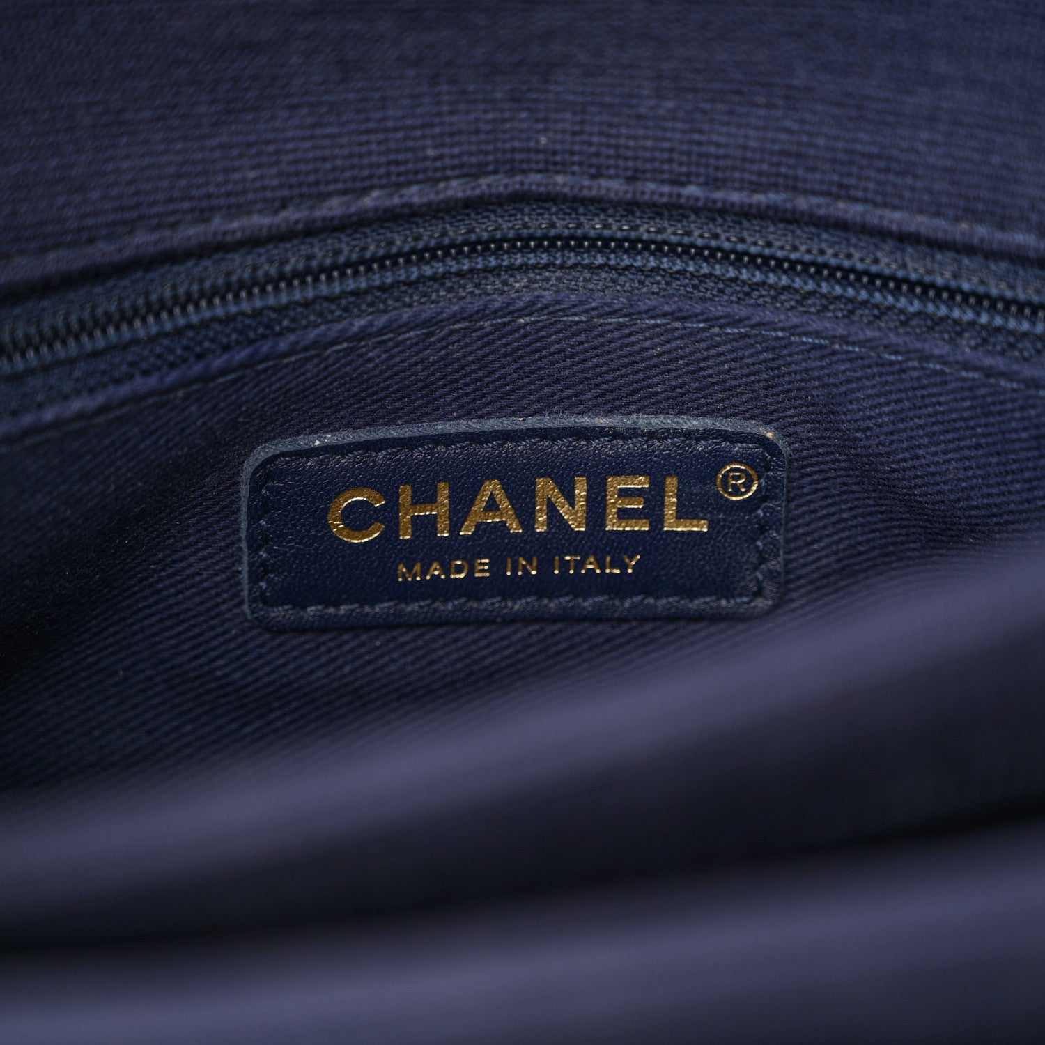 Chanel Jersey Chevron Quilted Small Trendy CC Dual Handle Flap Bag Navy Blue 6 of 14