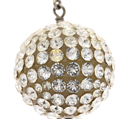 Chanel Crystal CC Drop Earrings Silver 5 of 6