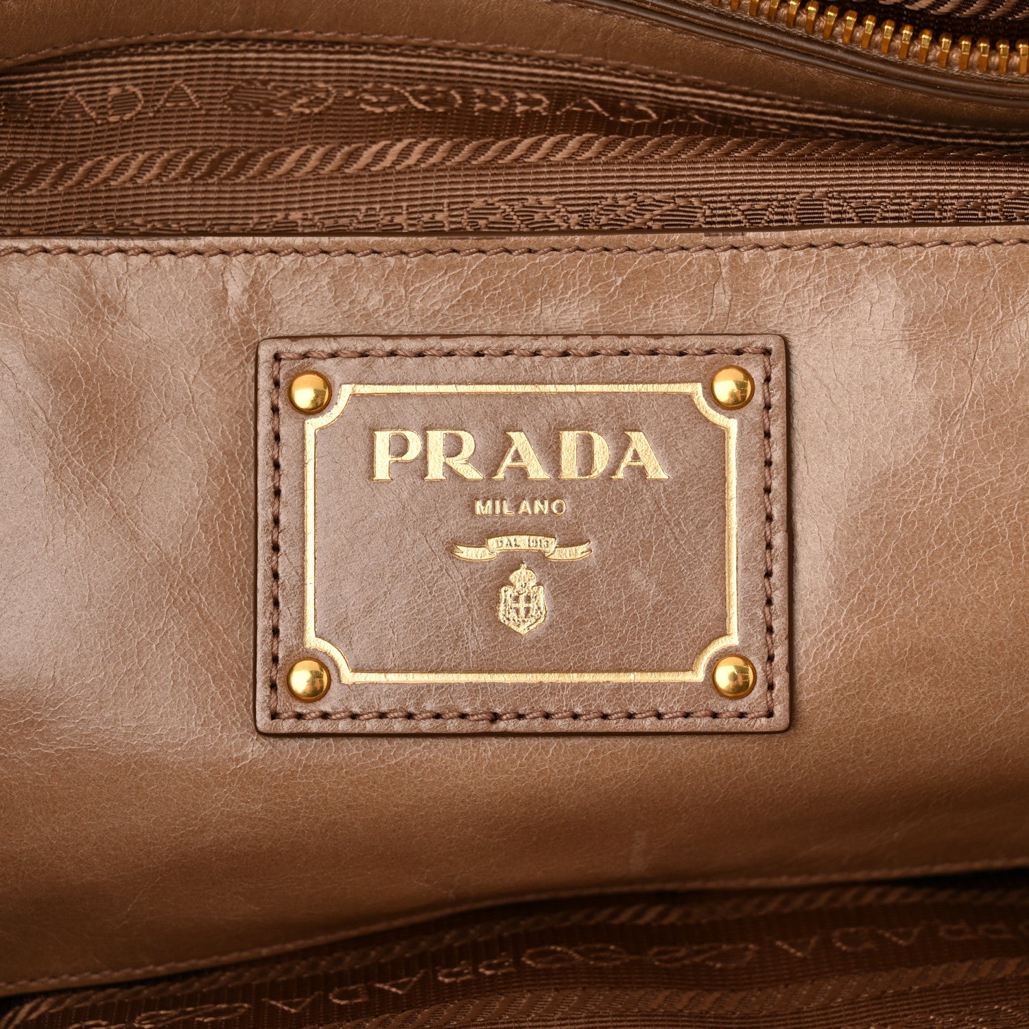 Prada Vitello Shine Shopping Satchel Argilla 6 of 15