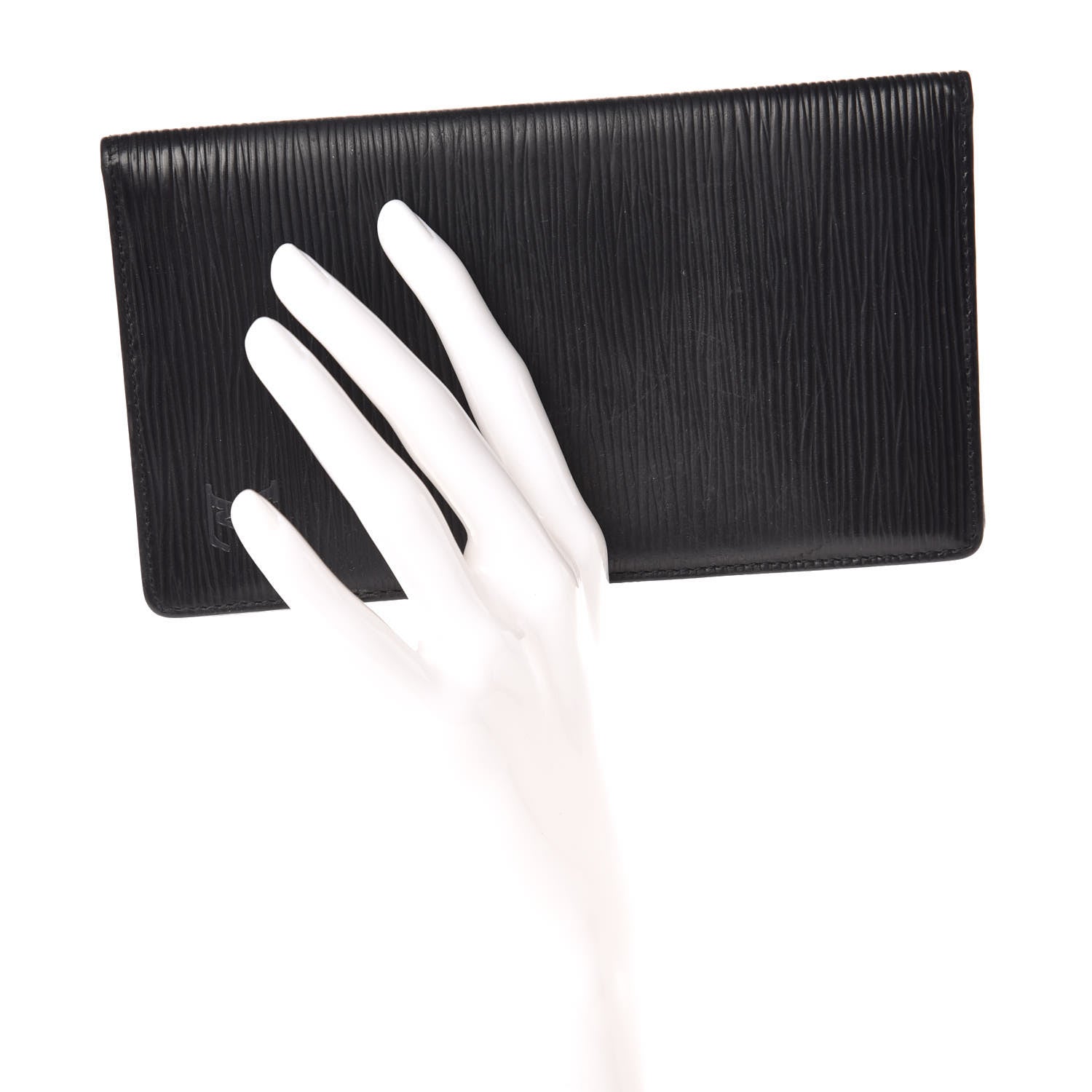 Louis Vuitton Epi Porte Chequier Cartes Credit European Checkbook Wallet Black 2 of 7