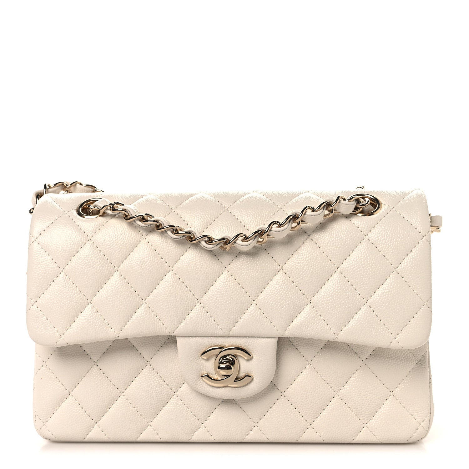 Chanel Caviar Quilted Small Double Flap White White 1 of 11