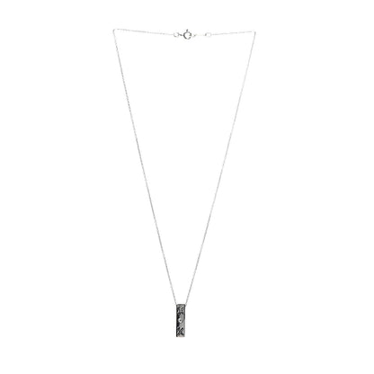 Tiffany Sterling Silver Diamond Paloma Picasso Love and Kisses Bar Pendant Necklace 3 of 7