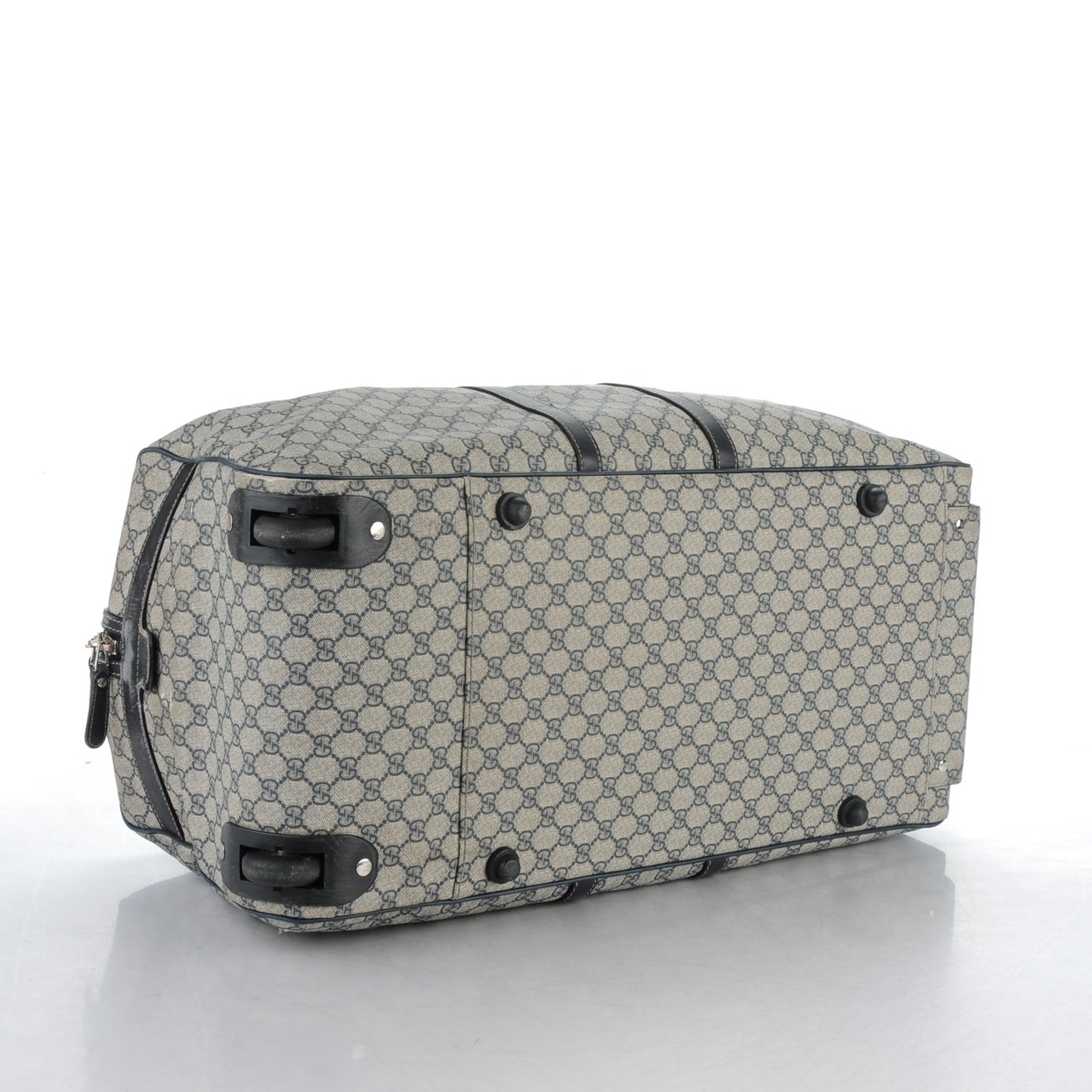 GG Plus Monogram Large Carry On Duffle Trolley Navy