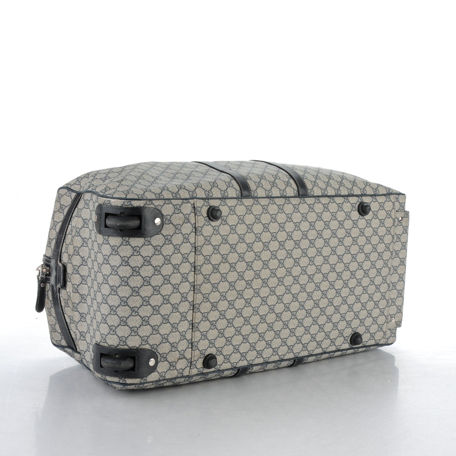 Gucci GG Plus Monogram Large Carry On Duffle Trolley Navy 4 of 12