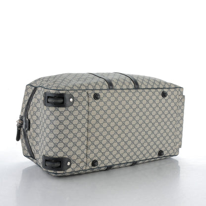 Gucci GG Plus Monogram Large Carry On Duffle Trolley Navy 4 of 12