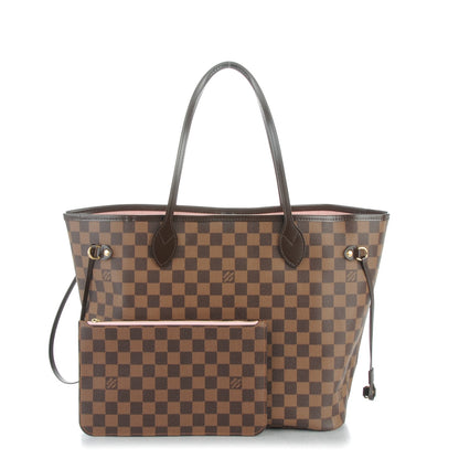 Louis Vuitton Damier Ebene Neo Neverfull MM Rose Ballerine 1 of 7