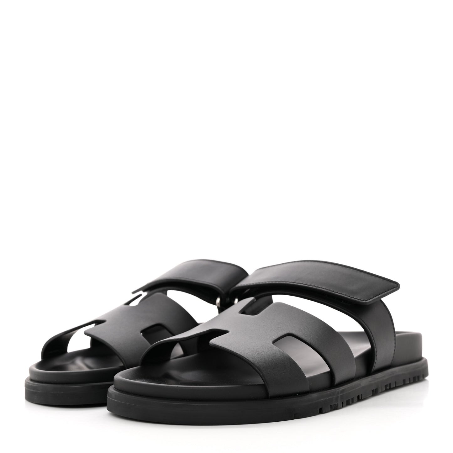 Calfskin Womens Chypre Sandals 36.5 Black