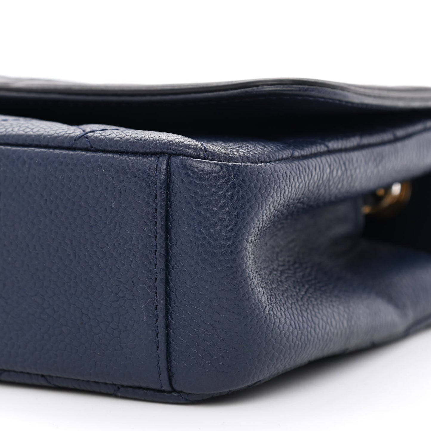 Caviar Quilted Small CC Filigree Flap Navy Black