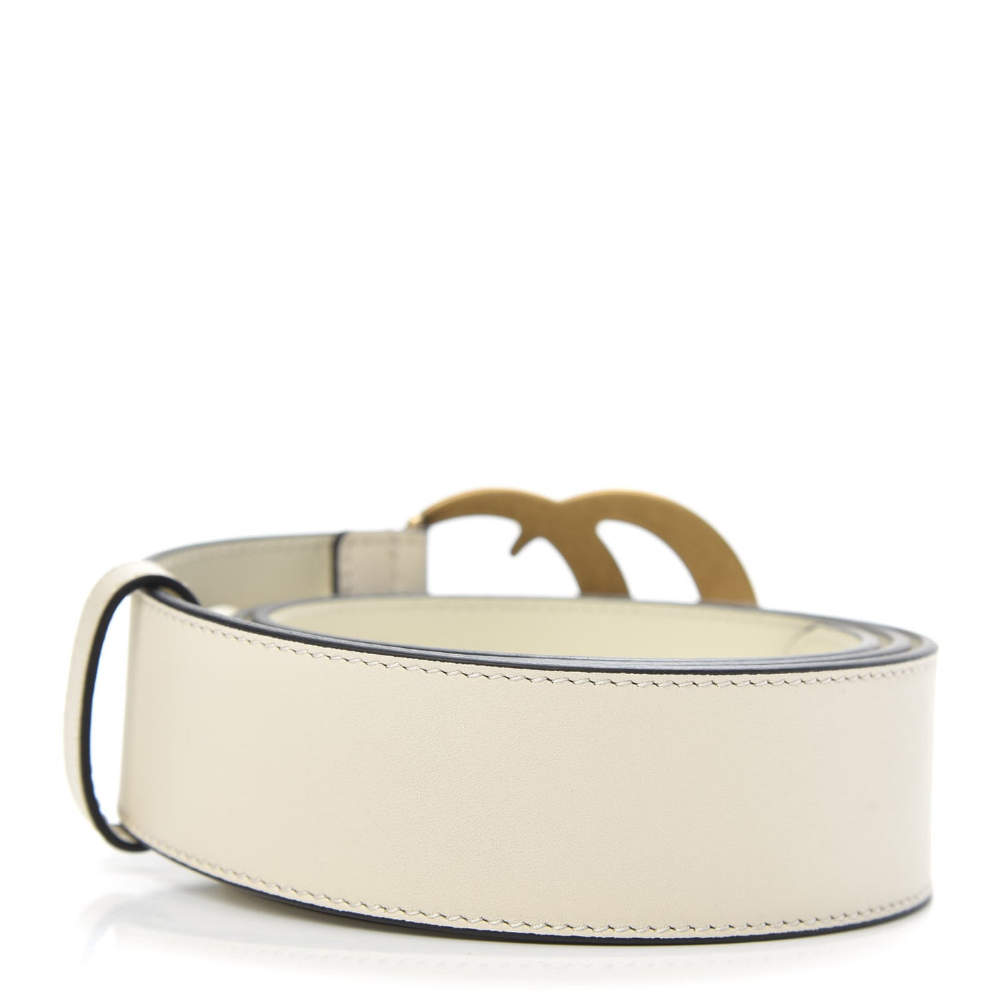 Calfskin Double G 40mm Belt 85 34 Mystic White