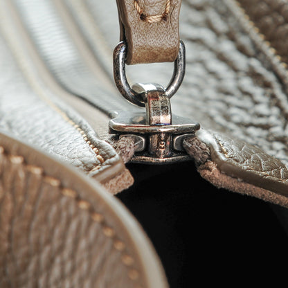 Celine Drummed Calfskin Mini Luggage Taupe 8 of 8