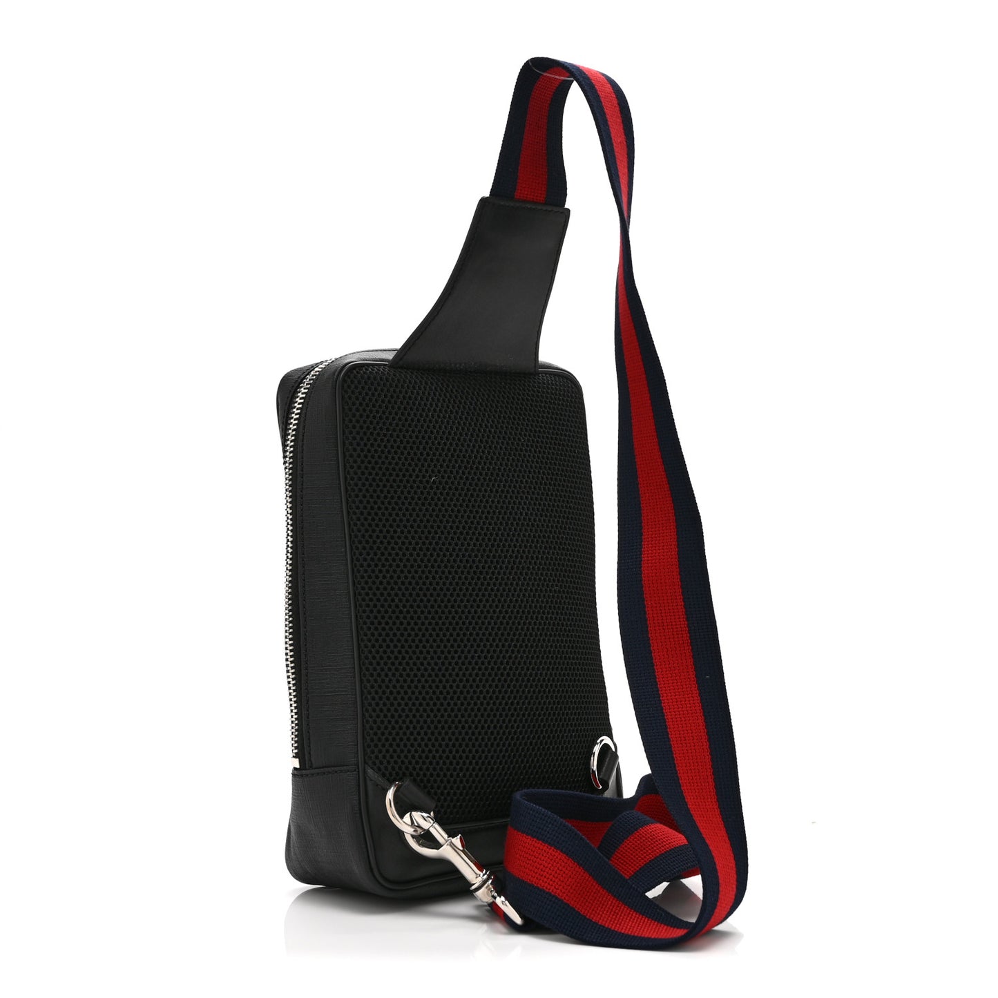 GG Supreme Monogram Web Belt Bag Black Grey