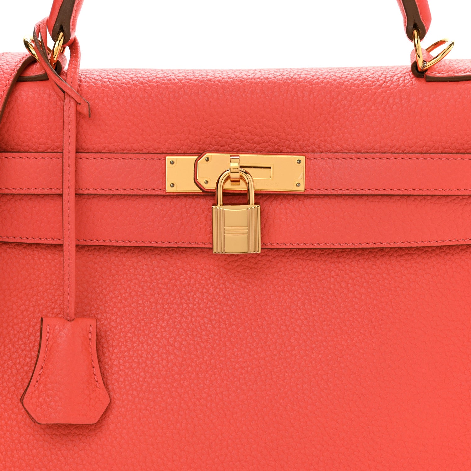 Hermes Taurillon Clemence Kelly Retourne 32 Rose Jaipur 9 of 12