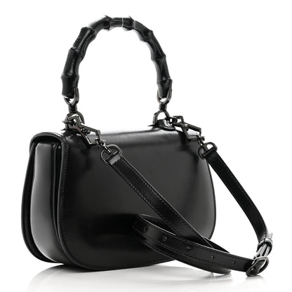 Gucci Boarded Dyana Lux Calfskin Web Monochrome Small Bamboo 1947 Top Handle Bag Black 3 of 9