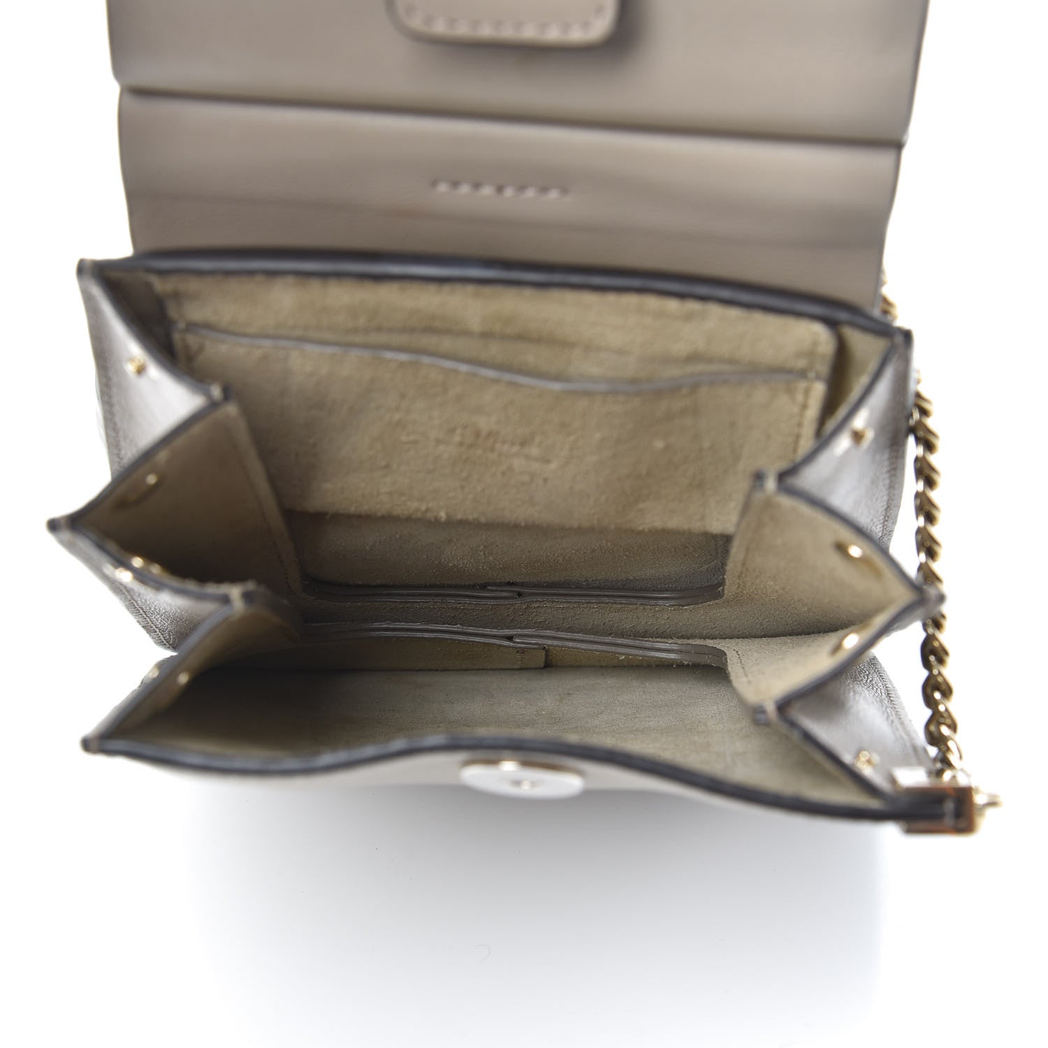 Chloe Suede Calfskin Mini Faye Bracelet Bag Motty Grey 5 of 9