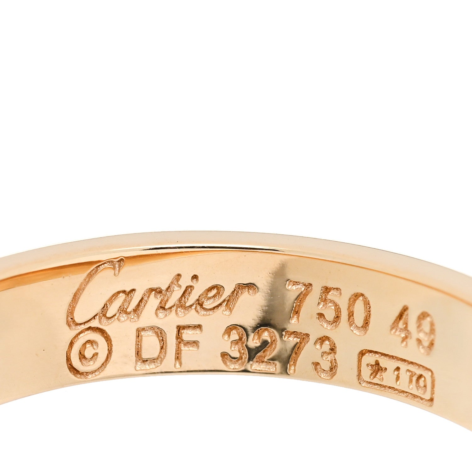 Cartier 18K Yellow Gold 3.5mm LOVE Wedding Band Ring 49 5 4 of 4
