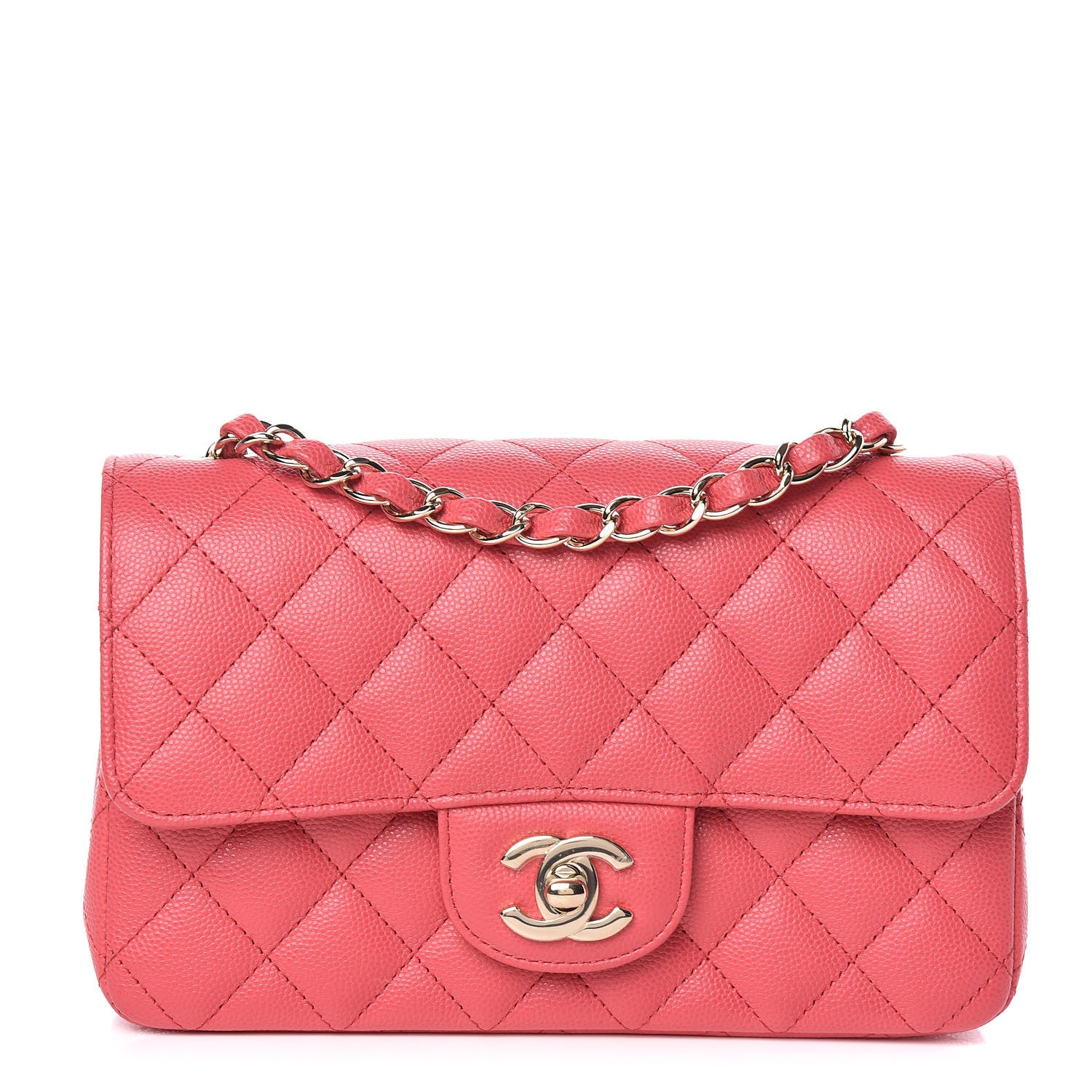 Chanel Caviar Quilted Mini Rectangular Flap Dark Pink 1 of 10