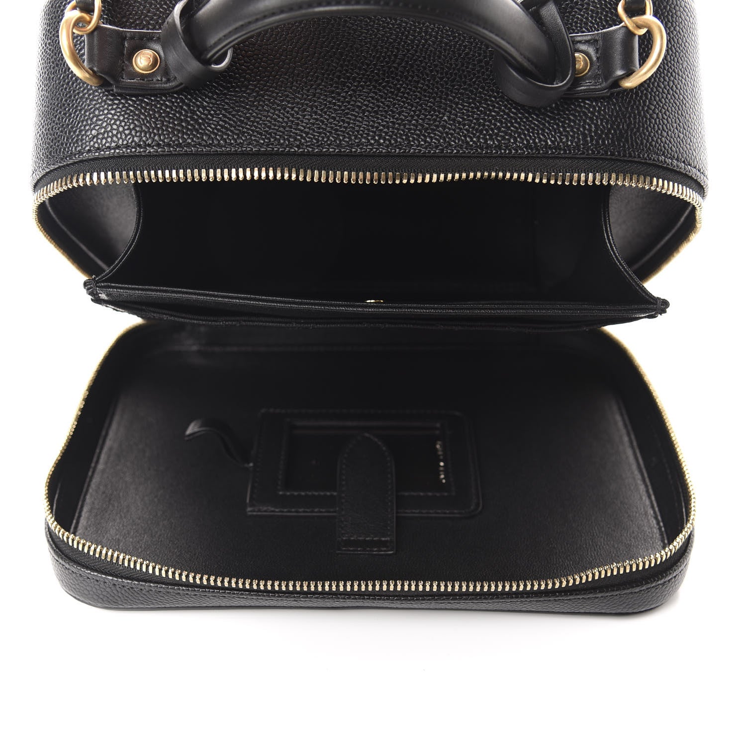 Chanel Caviar Quilted Large CC Filigree Vanity Case Black 5 of 11