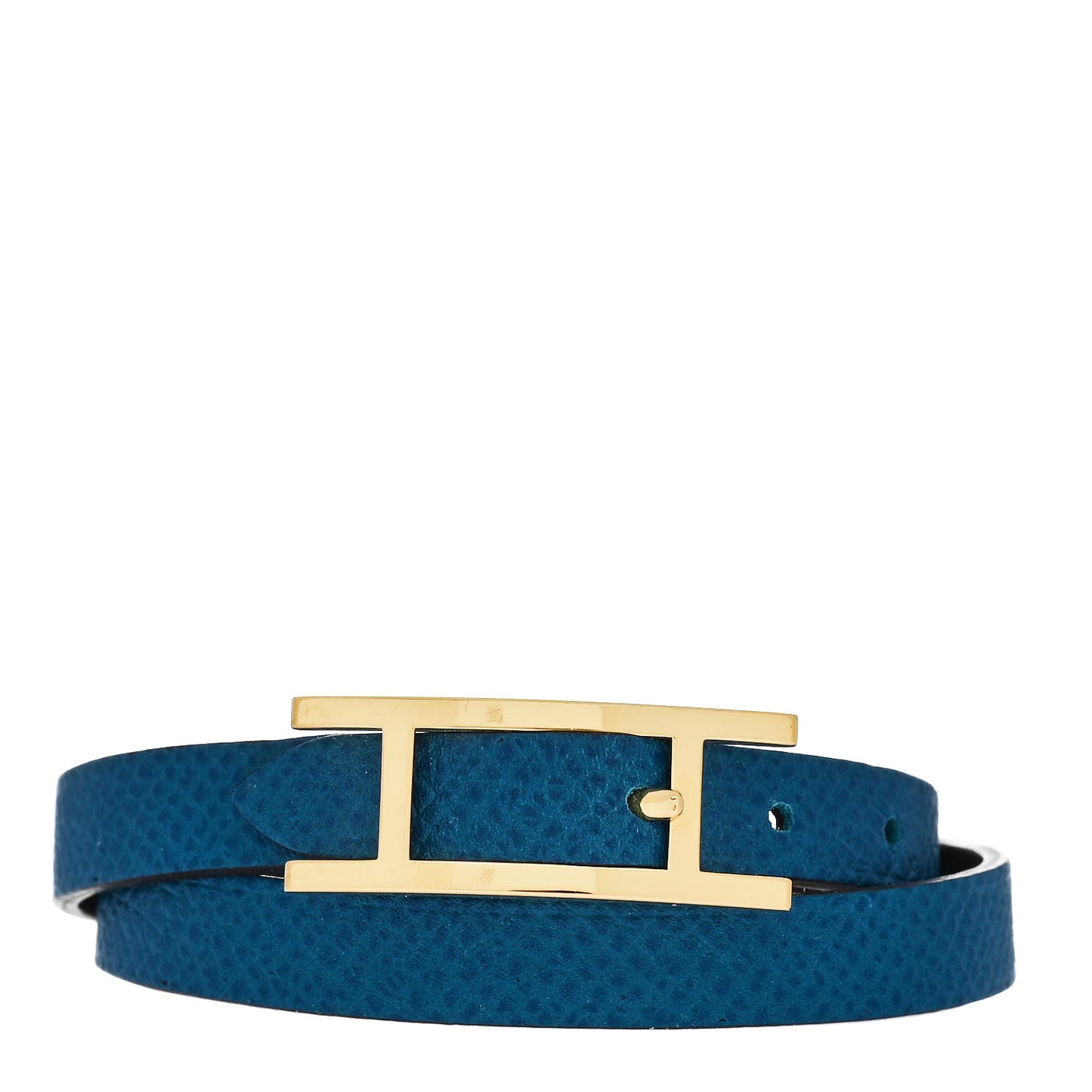 Epsom Swift Behapi Double Tour Bracelet XS Bleu Izmir Rouge H