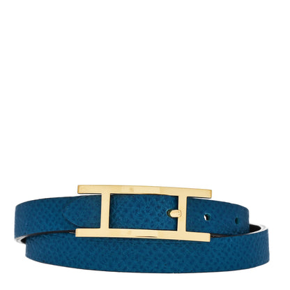 Hermes Epsom Swift Behapi Double Tour Bracelet XS Bleu Izmir Rouge H 1 of 6