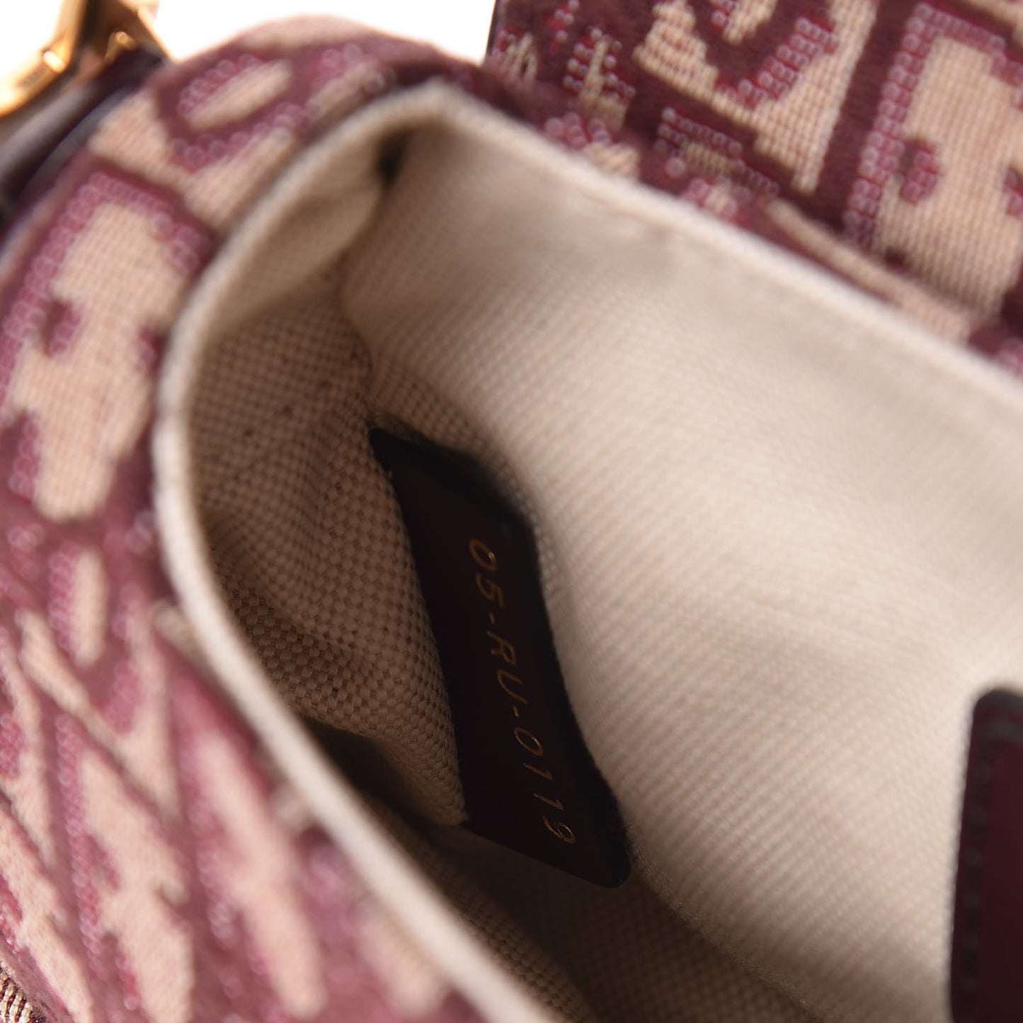 Oblique Mini Saddle Bag Bordeaux