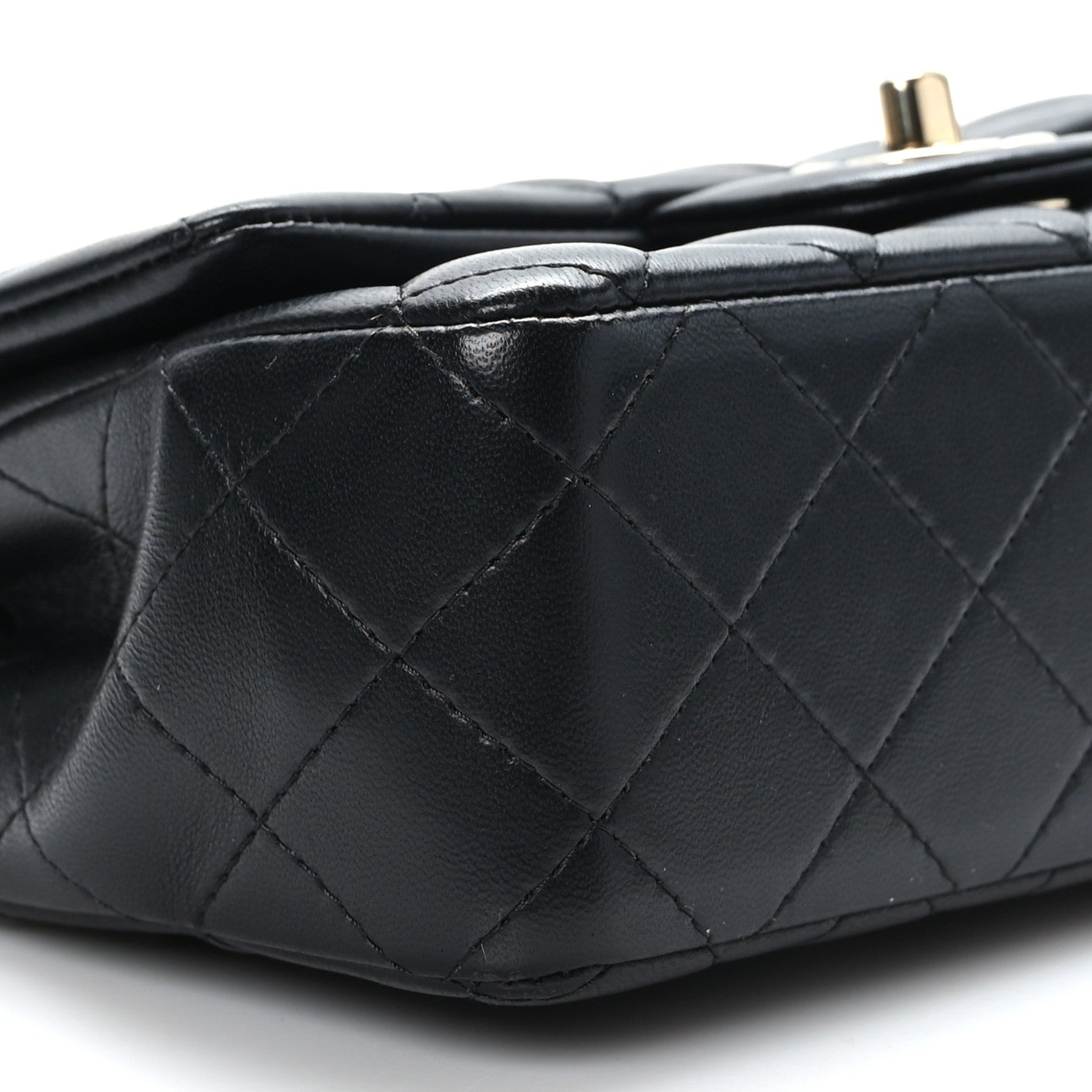 Chanel Lambskin Quilted Mini Rectangular Flap Black 8 of 10