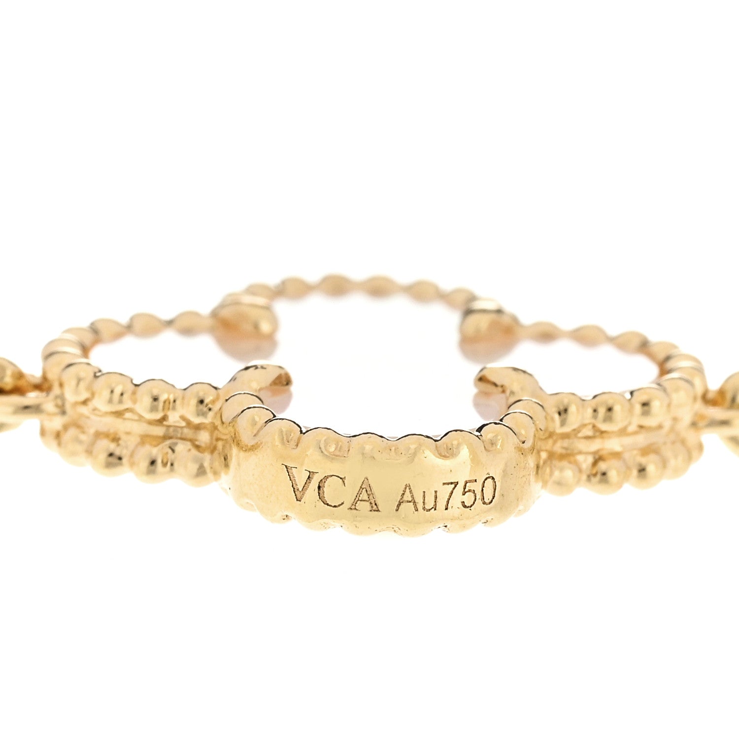 Van Cleef & Arpels 18K Yellow Gold Mother of Pearl 10 Motifs Vintage Alhambra Necklace 5 of 7
