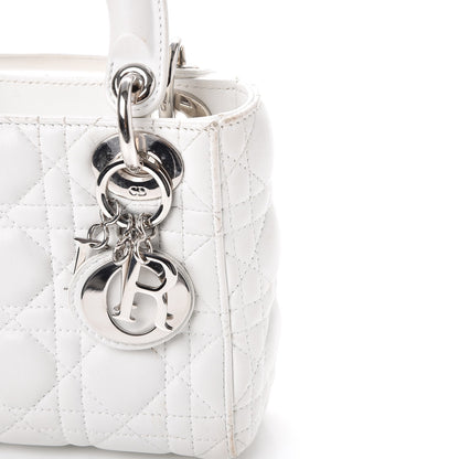 Christian Dior Lambskin Cannage Mini Lady Dior White 11 of 18
