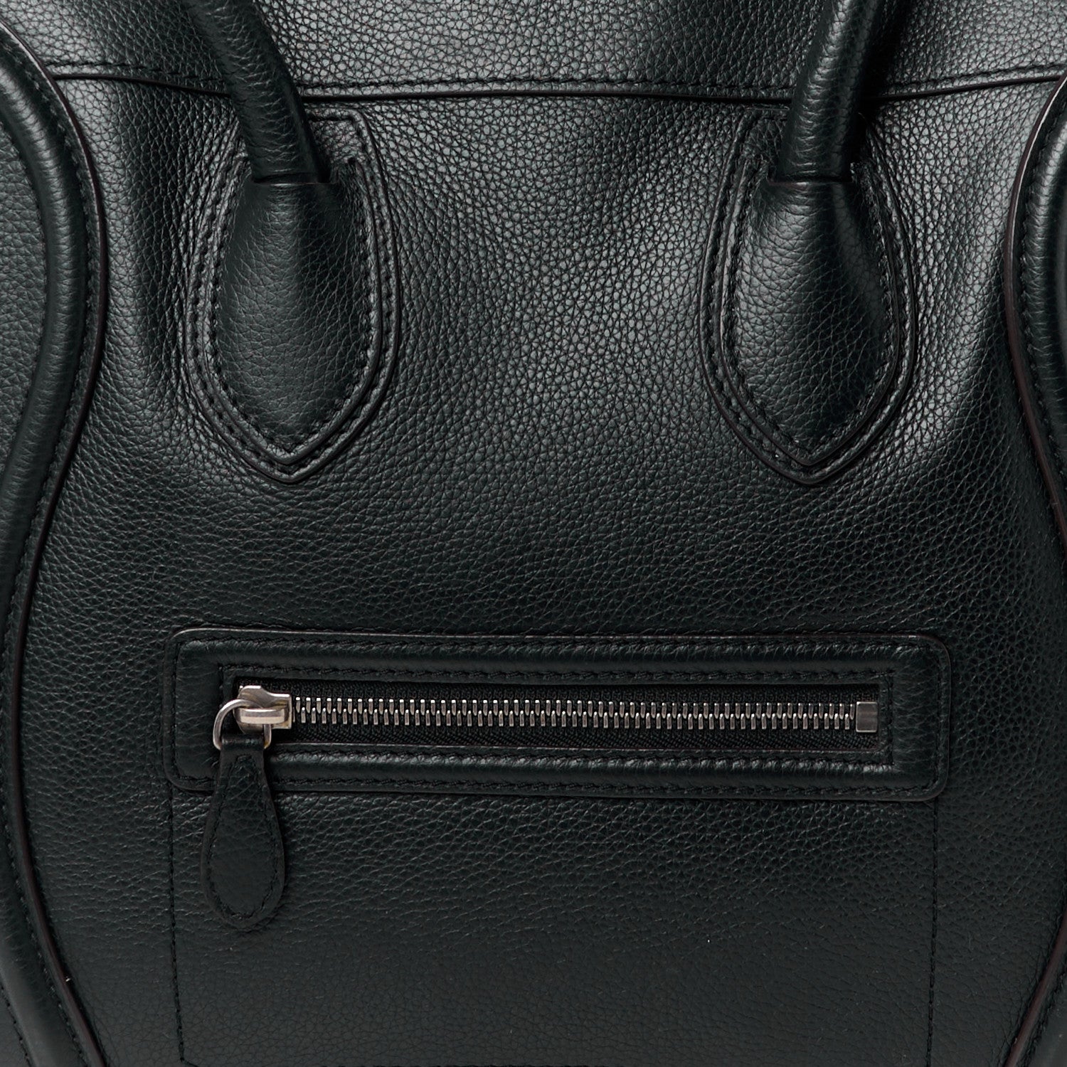 Celine Drummed Calfskin Mini Luggage Black 8 of 13