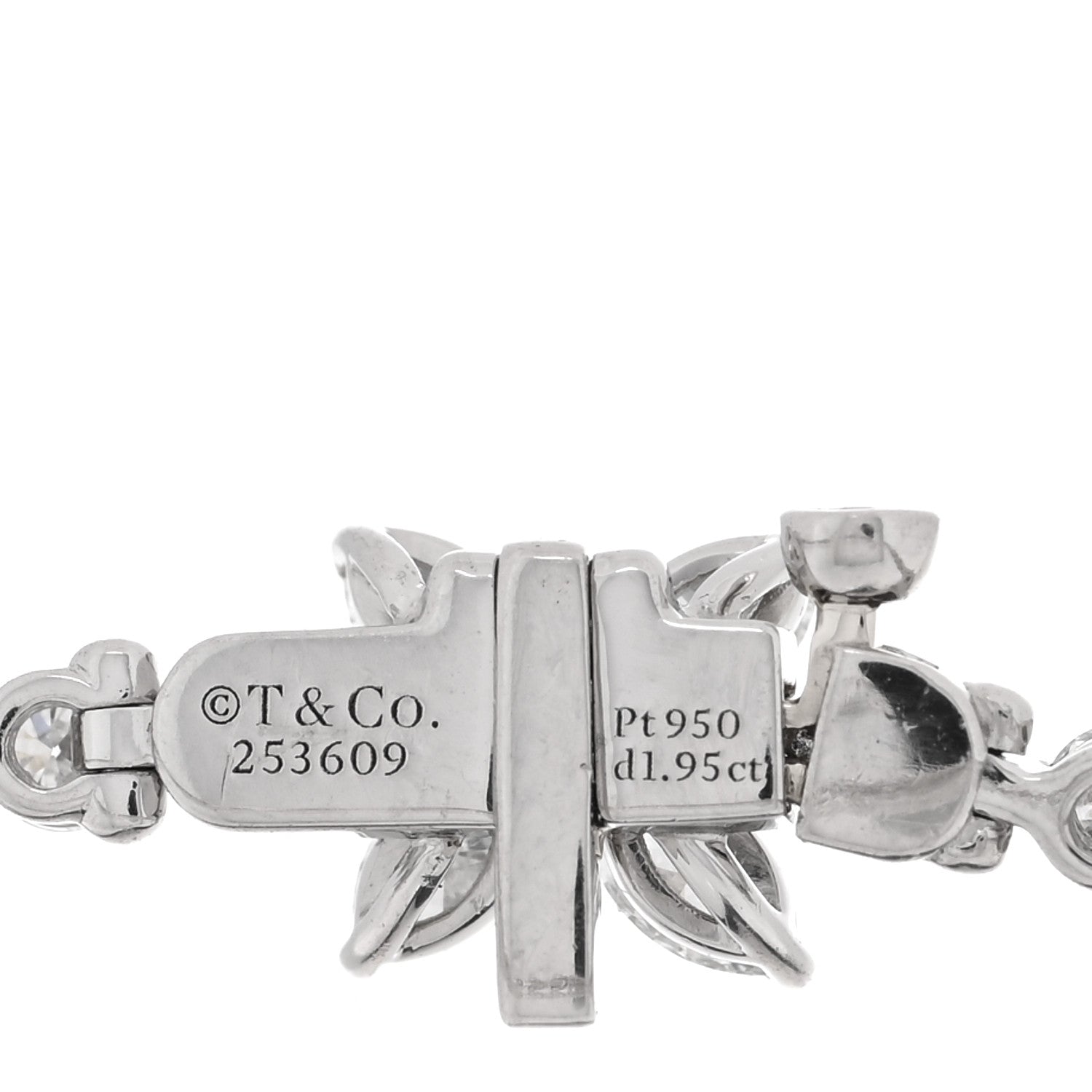 Tiffany Platinum Diamond 1.95ctw Victoria Tennis Bracelet 3 of 3
