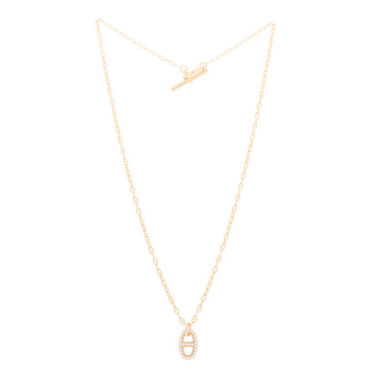 Hermes 18K Rose Gold Diamond PM New Farandole Pendant Necklace 3 of 5