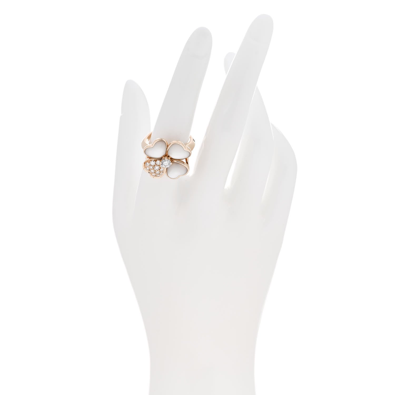Van Cleef & Arpels 18K Rose Gold Mother of Pearl Diamond Medium Cosmos Ring 55 7.25 2 of 6