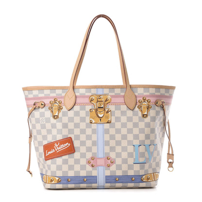 Louis Vuitton Damier Azur Summer Trunks Neo Neverfull MM 3 of 13