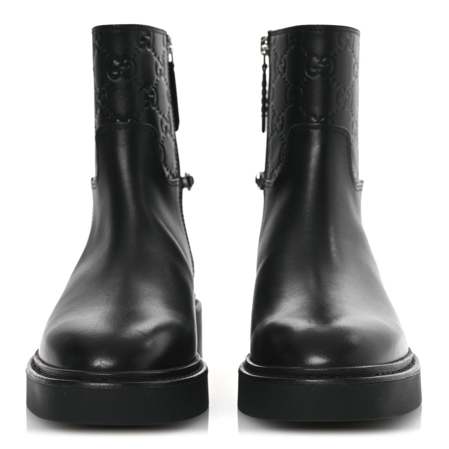 Gucci Guccissima Real Betis Glamour Womens Horsebit Ankle Boots 36.5 Black 3 of 11