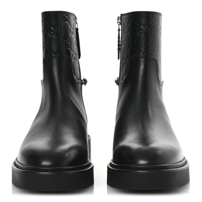 Gucci Guccissima Real Betis Glamour Womens Horsebit Ankle Boots 36.5 Black 3 of 11