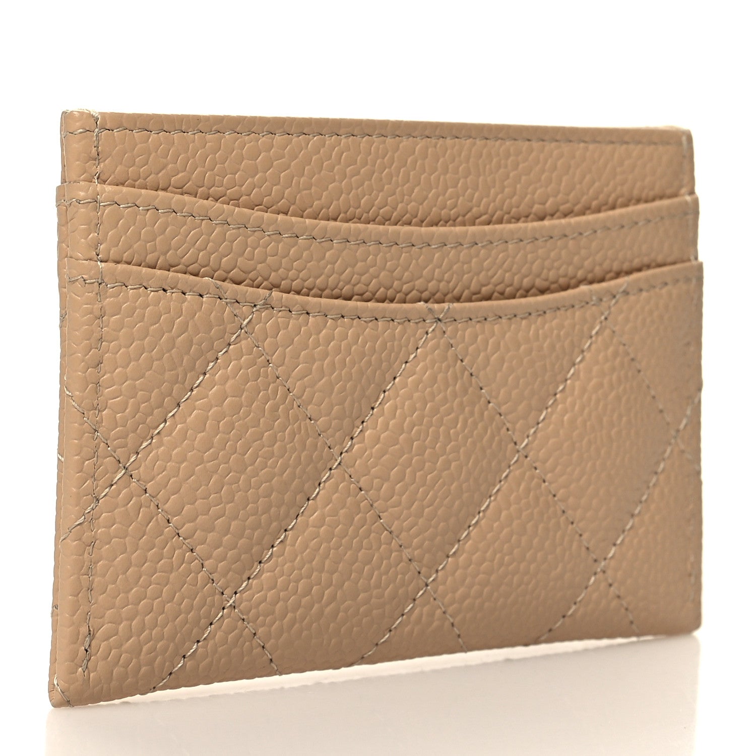 Chanel Caviar Quilted Card Holder Beige 3 of 10