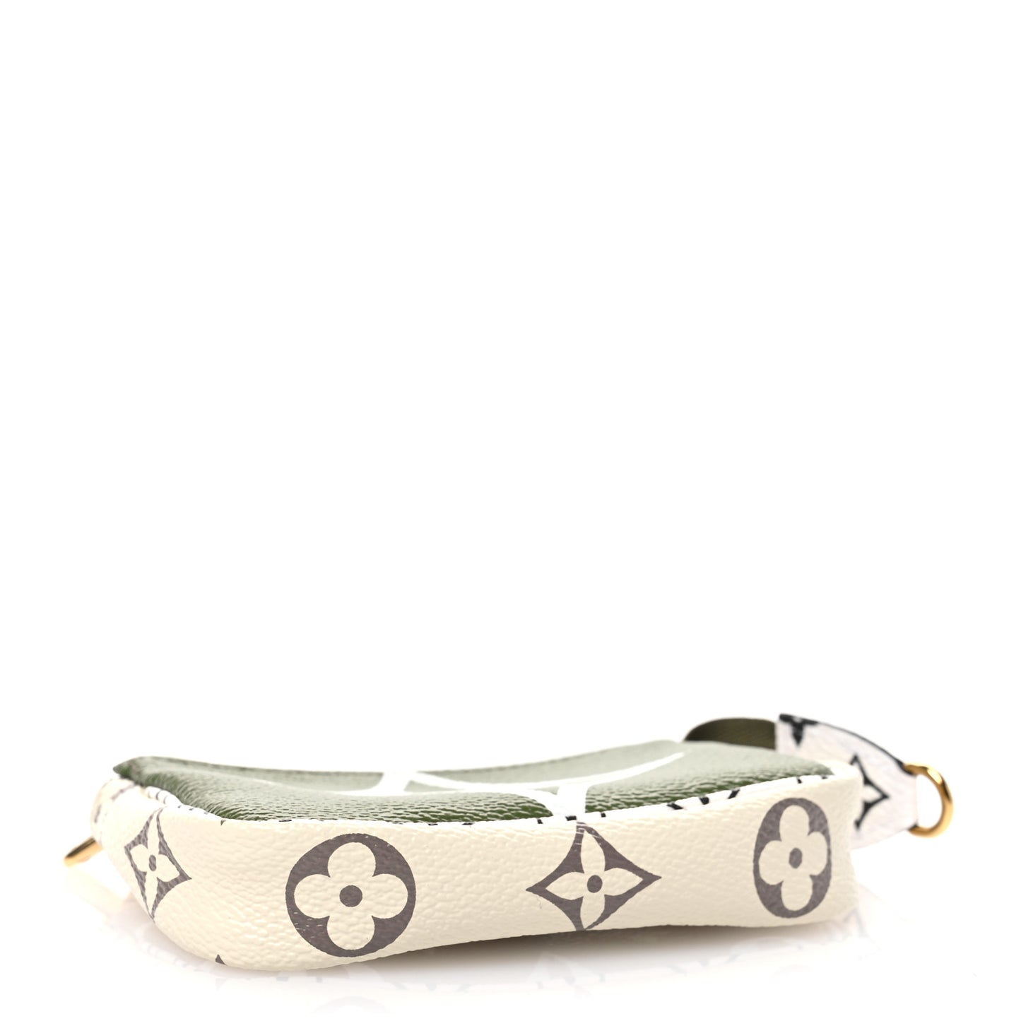 Monogram Giant Micro Pochette Accessories Kaki White
