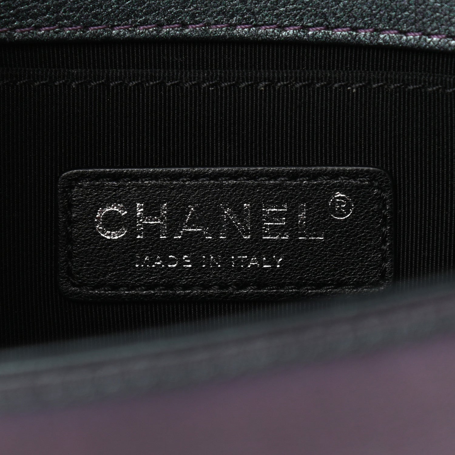 Chanel Iridescent Goatskin Quilted Small Boy Flap Purple 6 of 10