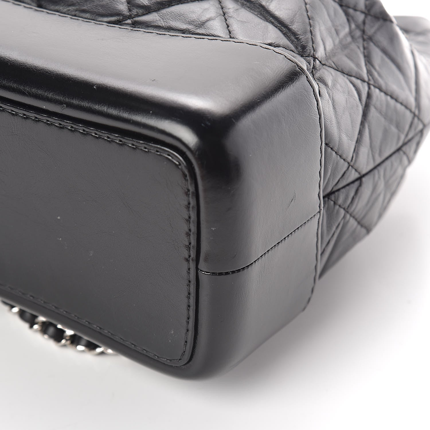 Chanel Aged Calfskin Quilted Small Gabrielle Backpack Black 8 of 11