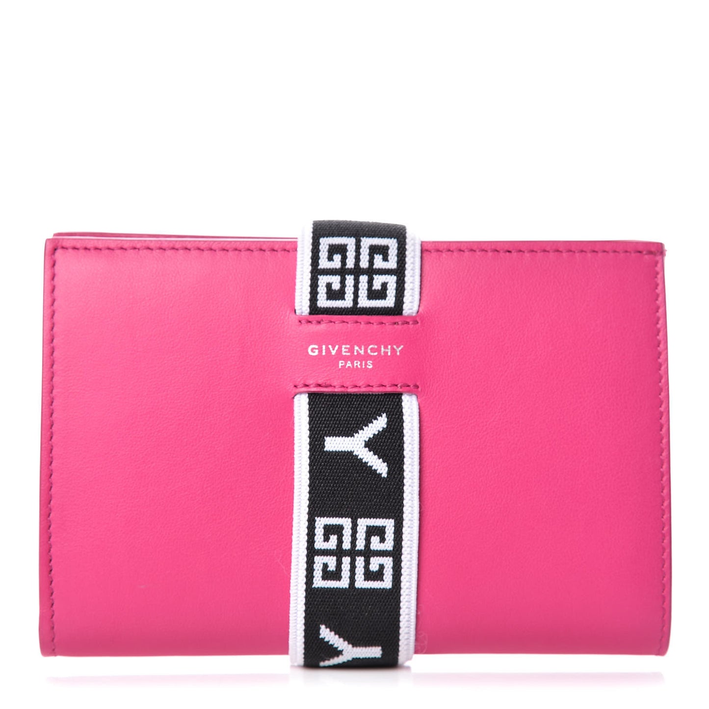 Calfskin Urban Medium Logo Flap Wallet Cyclamen