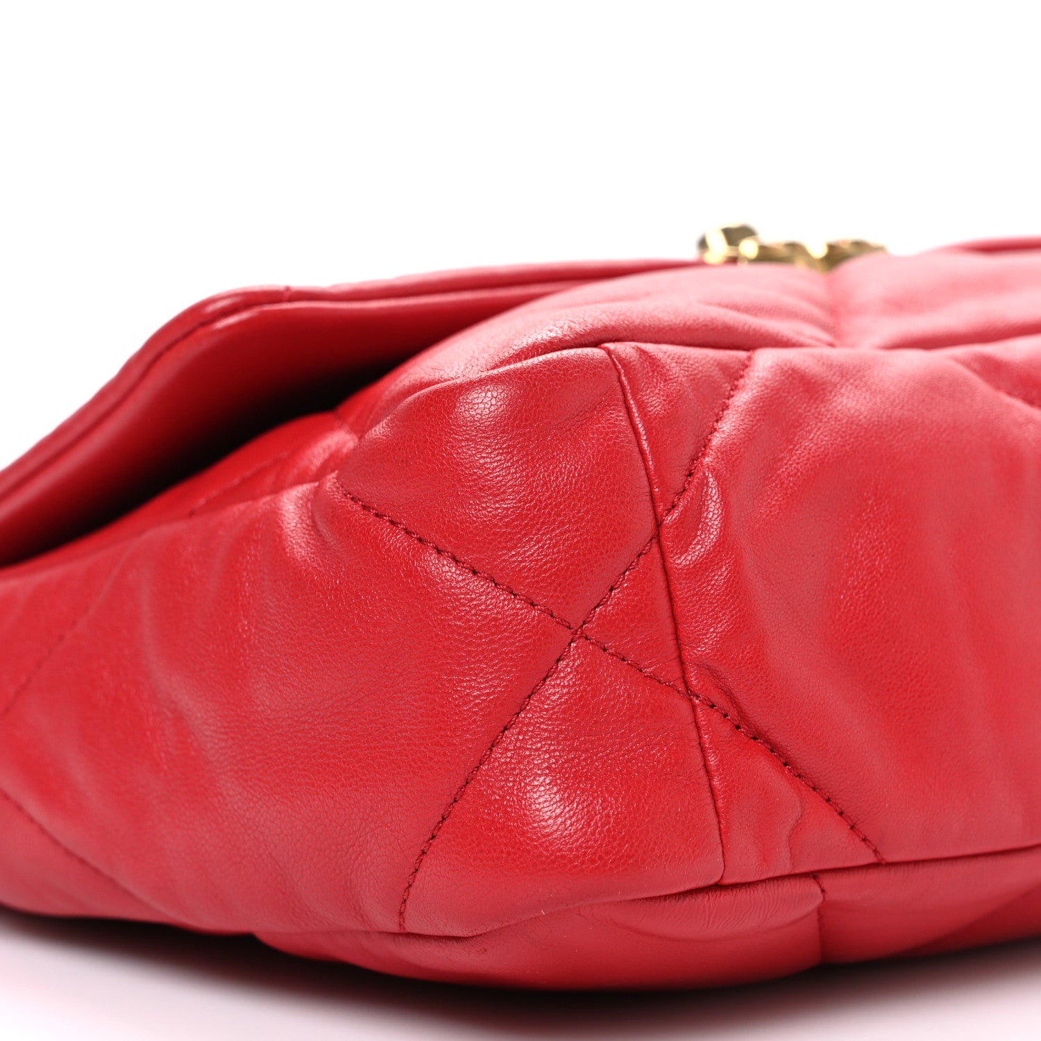 Chanel Lambskin Quilted Medium Chanel 19 Flap Red 9 of 11
