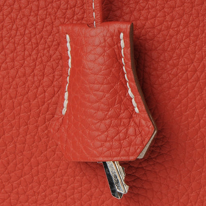 Hermes Togo Horseshoe Birkin 35 Sanguine White 33 of 42