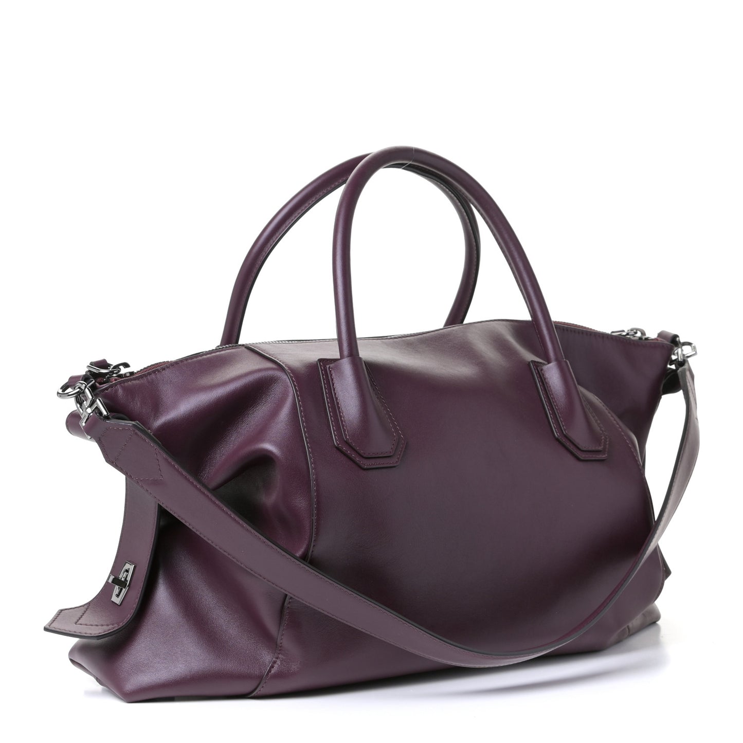 Smooth Calfskin Medium Soft Antigona Aubergine