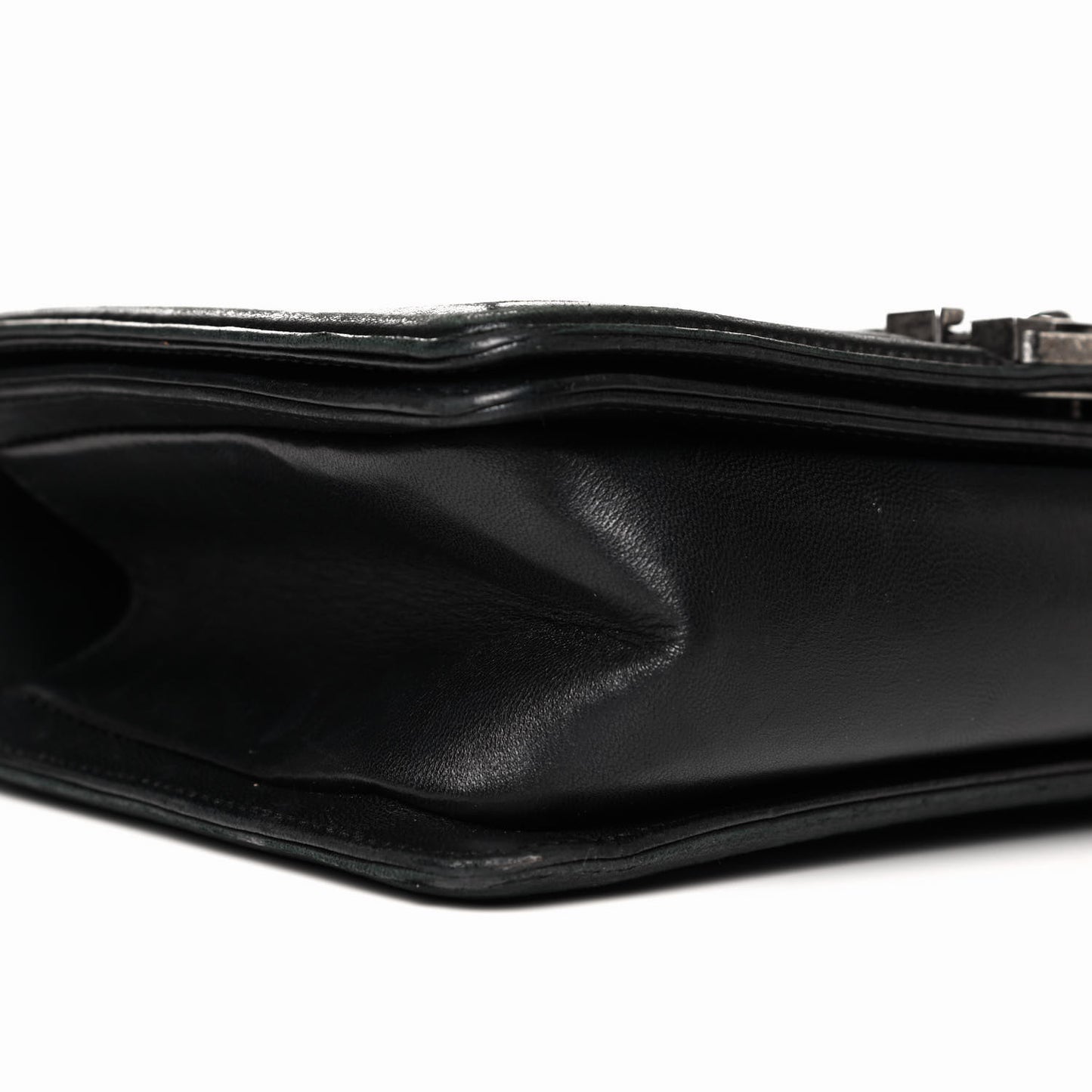Lambskin Quilted Medium Boy Flap Black