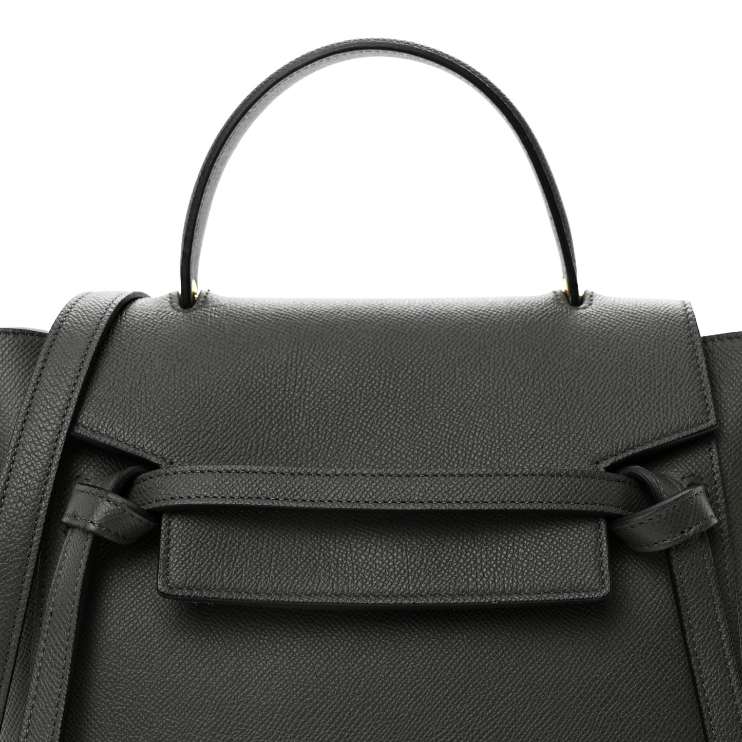 Grained Calfskin Micro Belt Bag Grey