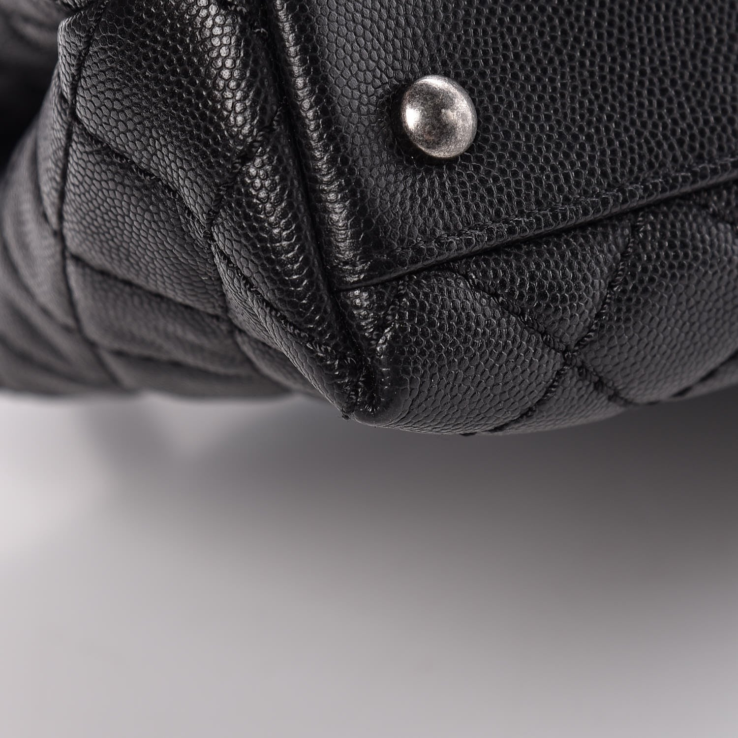 Chanel Caviar Quilted Medium Coco Handle Flap Black 12 of 13