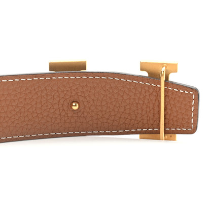 Hermes Box Togo 32mm H Belt 90 Black Gold 4 of 7